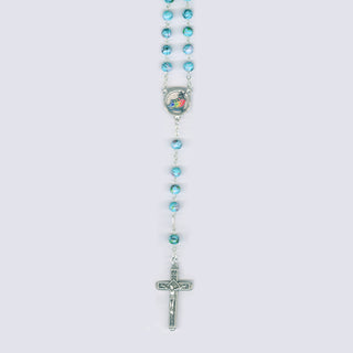 Light Blue Marble Glass Rosary Jubilee 2025