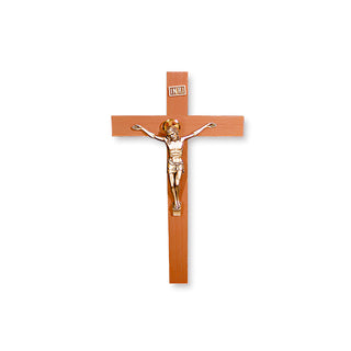 Crucifijo de Pared en Madera y Metal