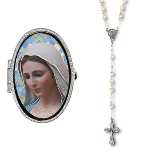 Virgen Milagrosa Caja Rosario