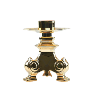 Candle Holder Baroque Style Nickel