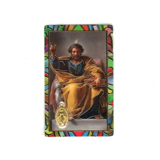 Saint Mark the Evangelist Colored Prayer Card