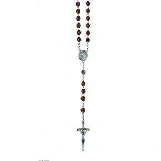 Rosario de metal y madera
