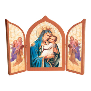 Triptytch of Virgin Mary with Infant Jesus