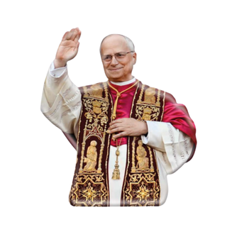 Imán en forma del Papa León XIV