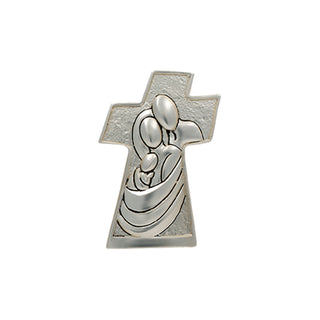 Holy Family Cross Picture with Silver reliefs