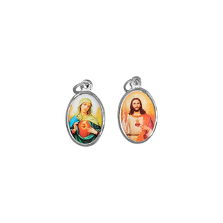 Doble Medalla del Sagrado Corazón de María y del Sagrado Corazón de Jesús