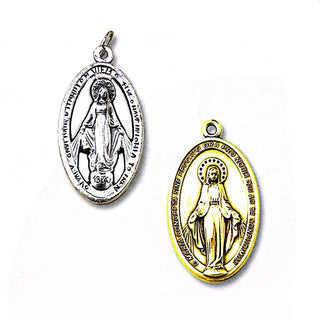 Oval Miraculous Medal in Metal