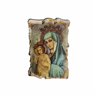 Magnete Madonna Con Bambino in Legno