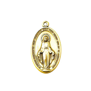 Medalla Milagrosa Ovalada en Metal