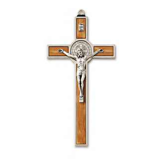 Saint Benedict Wall Ccrucifix in Wood