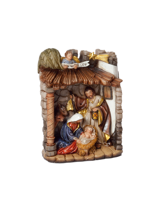 Hand-painted resin nativity scene