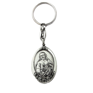 Sacred Heart of Jesus Metal Key Ring