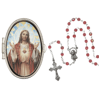 Sacred Heart of Jesus Rosary Box