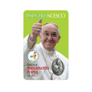 Prayer Card Green Pope francis Jubilee